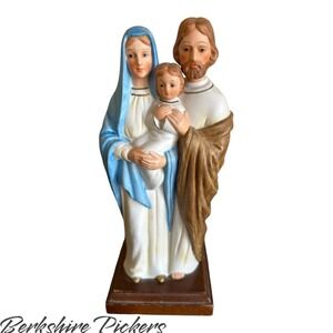 Jesus‎ Mary Joseph 1983 Religious Porcelain Classics By Columbia On Base Vintage
